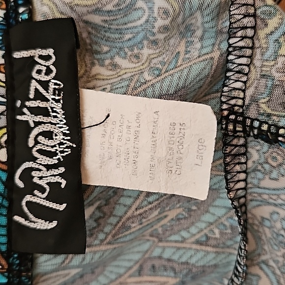 VTG HYPNOTIZED 1990s Peacock Spaghetti Strap High Waist Resort Slip Maxi Dress - Picture 8 of 9